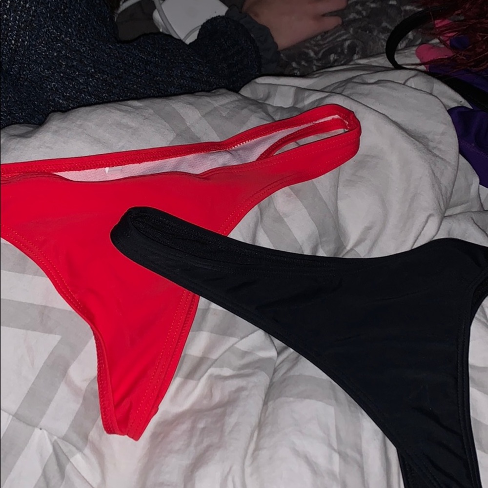 Thong bathing suite bottoms , never worn